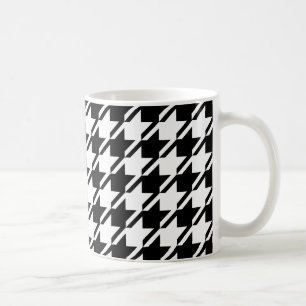 Hahnentrittmuster BW Big Pattern Kaffeetasse