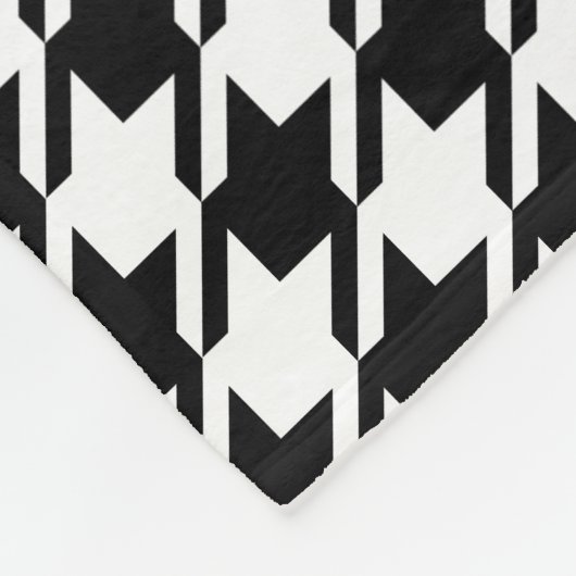 Hahnentrittmuster BW Rpt Muster Fleecedecke (Ecke)