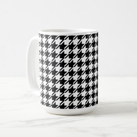 Hahnentrittmuster BW Rpt Muster Kaffeetasse (Vorderseite Links)