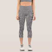 Hahnentrittmuster BW Sml Muster Capri Leggings (Vorderseite)