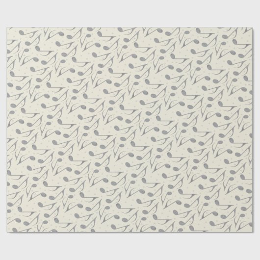 Hahnentrittmuster Chic Musical Notes Muster Geschenkpapier (Flach)