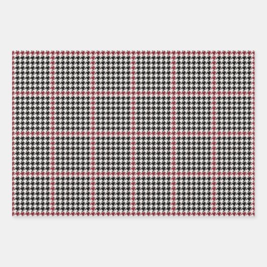 Hahnentrittmuster Classic Geschenkpapier Set (Vorderseite 2)