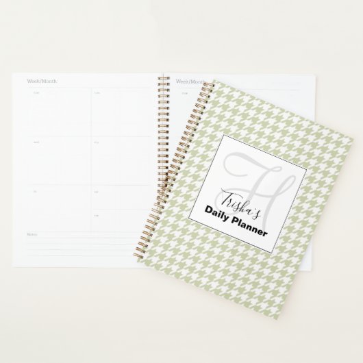 Hahnentrittmuster Daily Plananner mit Ihrem Namen  Planer (Anzeige)