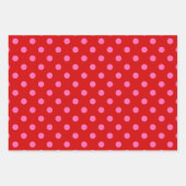 Hahnentrittmuster, Damaske, Dot-DIY-Farben Rosa Geschenkpapier Set (Vorderseite 3)