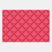 Hahnentrittmuster, Damaske, Dot-DIY-Farben Rosa Geschenkpapier Set (Vorderseite 2)