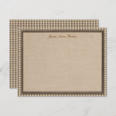 Hahnentrittmuster Elegante Personalisierte Flachbi Einladung (Vorne/Hinten)