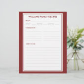 Hahnentrittmuster Familienname Beilage (Stehend Vorderseite)