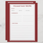 Hahnentrittmuster Familienname Beilage (Vorne/Hinten)