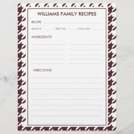 Hahnentrittmuster Familienname Beilage