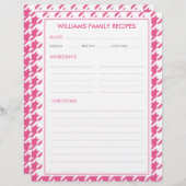 Hahnentrittmuster Familienname Beilage (Vorne/Hinten)