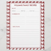 Hahnentrittmuster Familienname Beilage (Vorderseite)