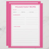 Hahnentrittmuster Familienname Beilage (Vorne/Hinten)