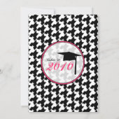 Hahnentrittmuster Fashion Abschluss Einladung - 20 (Rückseite)