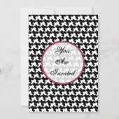 Hahnentrittmuster Fashion Einladung (Rückseite)