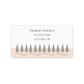 Hahnentrittmuster Frohe Weihnachten Moderne Adressaufkleber (Vorne)