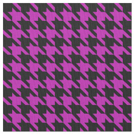 Hahnentrittmuster fuchsia und schwarz stoff
