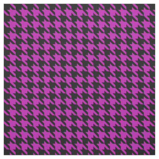 Hahnentrittmuster fuchsia und schwarz stoff