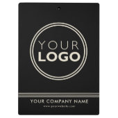 Hahnentrittmuster für Firmenlogo Schwarzweiß Klemmbrett (Rückseite)