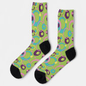 Hahnentrittmuster für Funky Green Circles Socken (Linkes Detail)