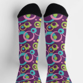 Hahnentrittmuster für Funky Lila Circles Socken (Oben)