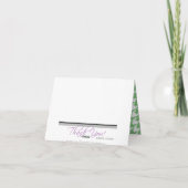 Hahnentrittmuster für Grün und Weiß Danke, Karte (Rückseite)