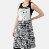 Hahnentrittmuster für klassische Schwarz-Weiß-Orna Schürze (InSitu)