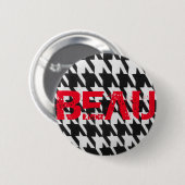 HAHNENTRITTMUSTER-GALAN-BUTTON BUTTON (Vorne & Hinten)