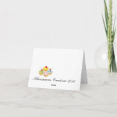 Hahnentrittmuster Gemustert Geburtskarte Karte (Rückseite)