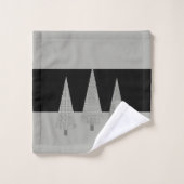 Hahnentrittmuster Gemusterter Weihnachtsbaum Mit M Badhandtuch Set (Waschlappen)