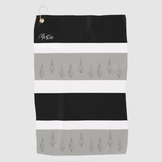 Hahnentrittmuster Gemusterter Weihnachtsbaum Mit M Golfhandtuch (Vorderseite)