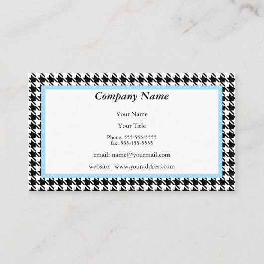 Hahnentrittmuster-Geschäfts-Karte Visitenkarte (Vorderseite)