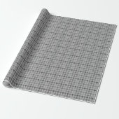 Hahnentrittmuster-Grau-Tweed Geschenkpapier (Ungerollt)