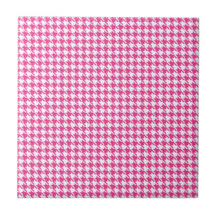 Hahnentrittmuster Heiß rosa und weiß Fliese
