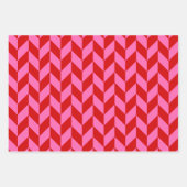 Hahnentrittmuster, Herringbone, Dot-DIY-Farben, ro Geschenkpapier Set (Vorderseite 2)