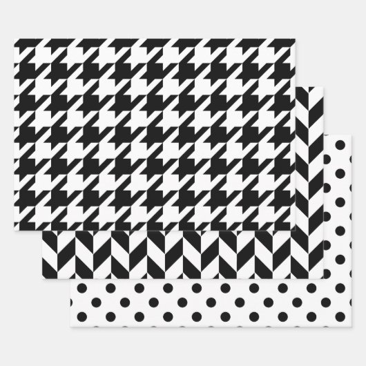 Hahnentrittmuster, Herringbone, Dot-DIY-Farben, sc Geschenkpapier Set (Set)