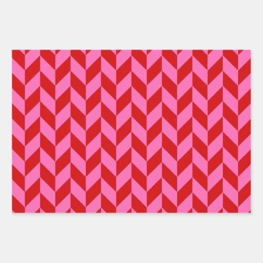 Hahnentrittmuster, Herringbone, Dot DIY, farbige F Geschenkpapier Set (Vorderseite 2)