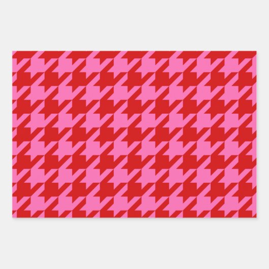 Hahnentrittmuster, Herringbone, Dot DIY, farbige F Geschenkpapier Set (Vorderseite)