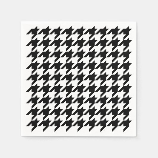 Hahnentrittmuster - Hintergrundfarbe anpassen Serviette (Vorderseite)