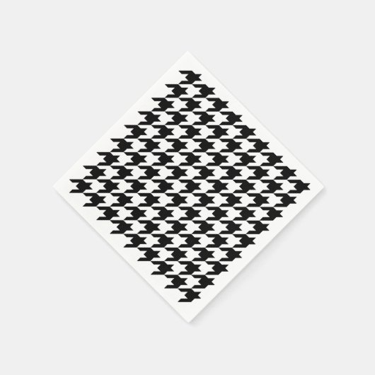 Hahnentrittmuster - Hintergrundfarbe anpassen Serviette (Ecke)