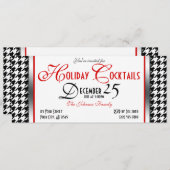 Hahnentrittmuster Holiday Cocktail Einladungen (Vorne/Hinten)