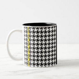 Hahnentrittmuster in Vorsicht gerissen Zweifarbige Tasse