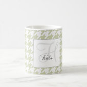 Hahnentrittmuster Kaffee Tasse mit Ihrem Namen - H (Mittel)