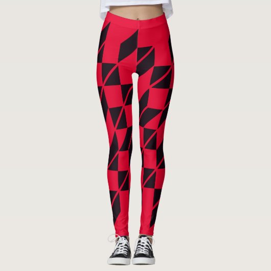 Hahnentrittmuster Karo Leggings (Vorderseite)
