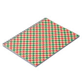 Hahnentrittmuster Karo Muster, Hunde Zahn Design. Notizblock (Linke Seite)