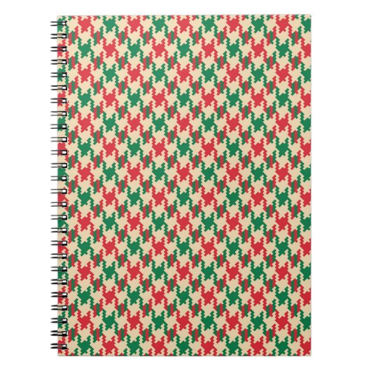 Hahnentrittmuster Karo Muster, Hunde Zahn Design. Notizblock (Vorderseite)