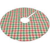 Hahnentrittmuster Karo Muster, Hunde Zahn Design. Polyester Weihnachtsbaumdecke (Schrägansicht)