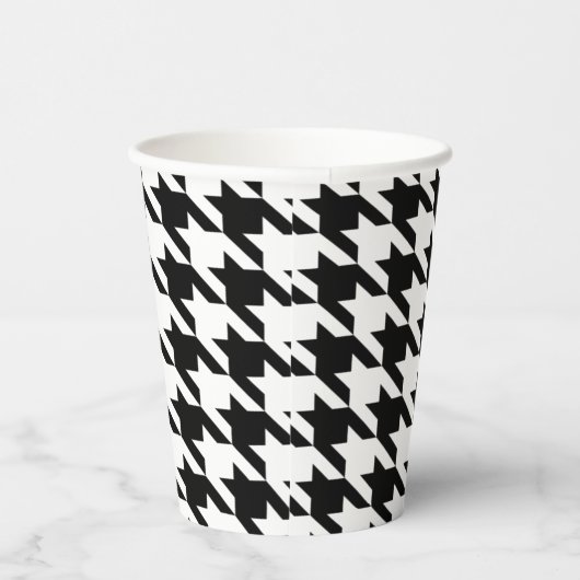 Hahnentrittmuster Karo Paper Cup Pappbecher (Rechts)