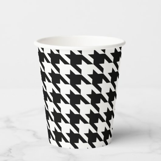 Hahnentrittmuster Karo Paper Cup Pappbecher (Vorderseite)