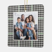 Hahnentrittmuster klassisch grün ein Foto personal Keramikornament (Links)