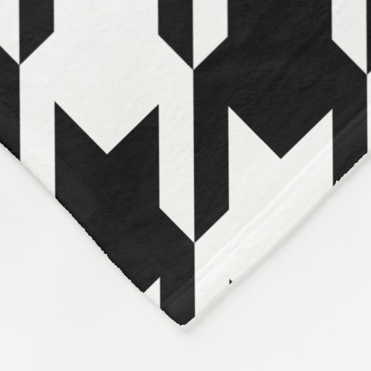 Hahnentrittmuster Klassisches Muster Fleecedecke (Ecke)